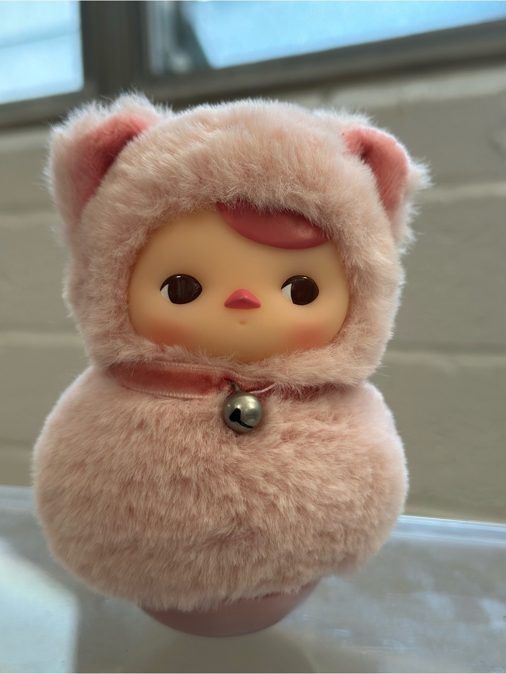 POPMART Pucky Roly-Poly Vinyl Plush — Pink Cat